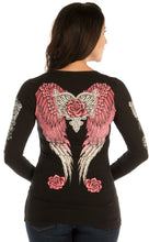 Load image into Gallery viewer, Rose and Wings Long Sleeve