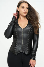 Load image into Gallery viewer, Black Wet Look Jacket