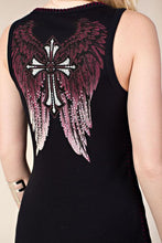 Load image into Gallery viewer, Burgundy Cross and Wing Tank Top - Now in Plus Sizes