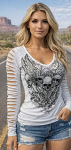 Load image into Gallery viewer, New Skulls Long Sleeve White (also comes in black)
