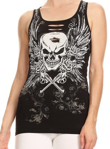 Skull Tank with lace back