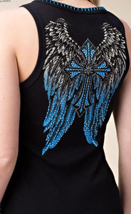 Cross and Wing Tank Top - Now in Plus Sizes