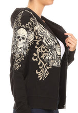 Load image into Gallery viewer, New Rhinestone Skully Jacket