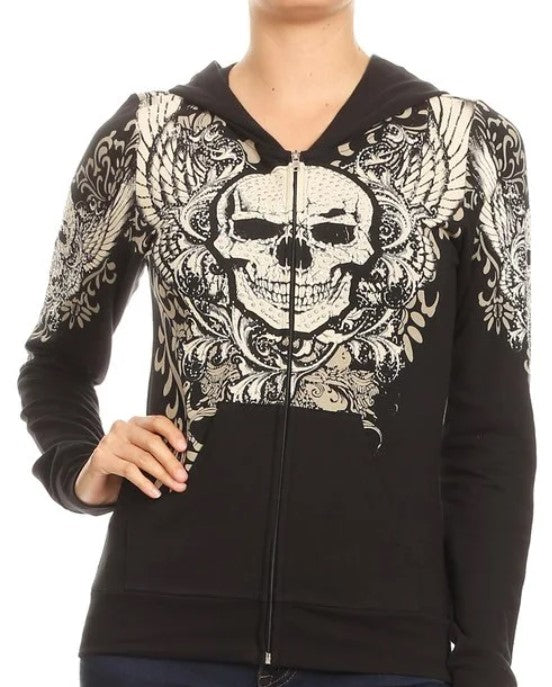 New Rhinestone Skully Jacket – AnJill Or Not