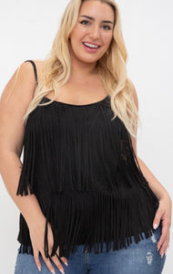 Suede Fringed Camisole