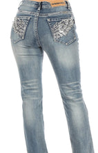 Load image into Gallery viewer, NEW Angel Wing Rhinestone Jeans