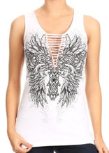 Load image into Gallery viewer, Elegant Scroll Cross Wing with a twist Lace Top - Black or White