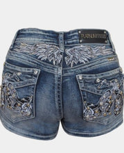 Load image into Gallery viewer, New Motorcycle and Wing Rhinestone Shorts