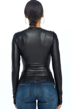 Load image into Gallery viewer, Black Wet Look Jacket
