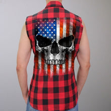 Load image into Gallery viewer, Flannel Patriot Skull Vest