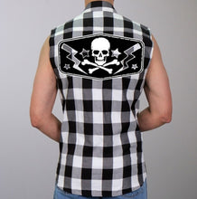 Load image into Gallery viewer, Flannel Skull Bolts Vest